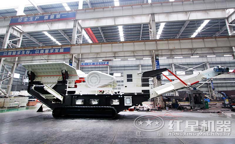 履帶移動碎石機，油電兩用，省心省力